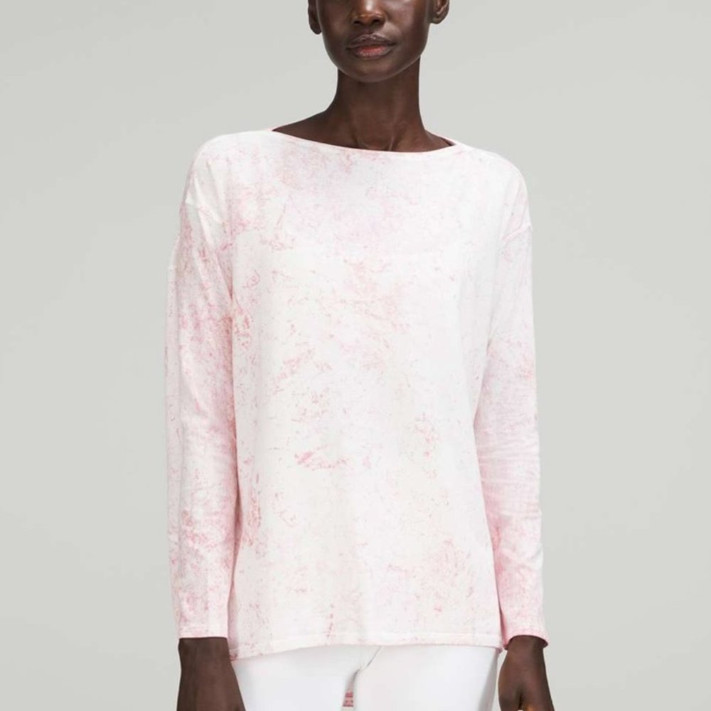 Lululemon Back In Action Long Sleeve Shirt - Pink Peony